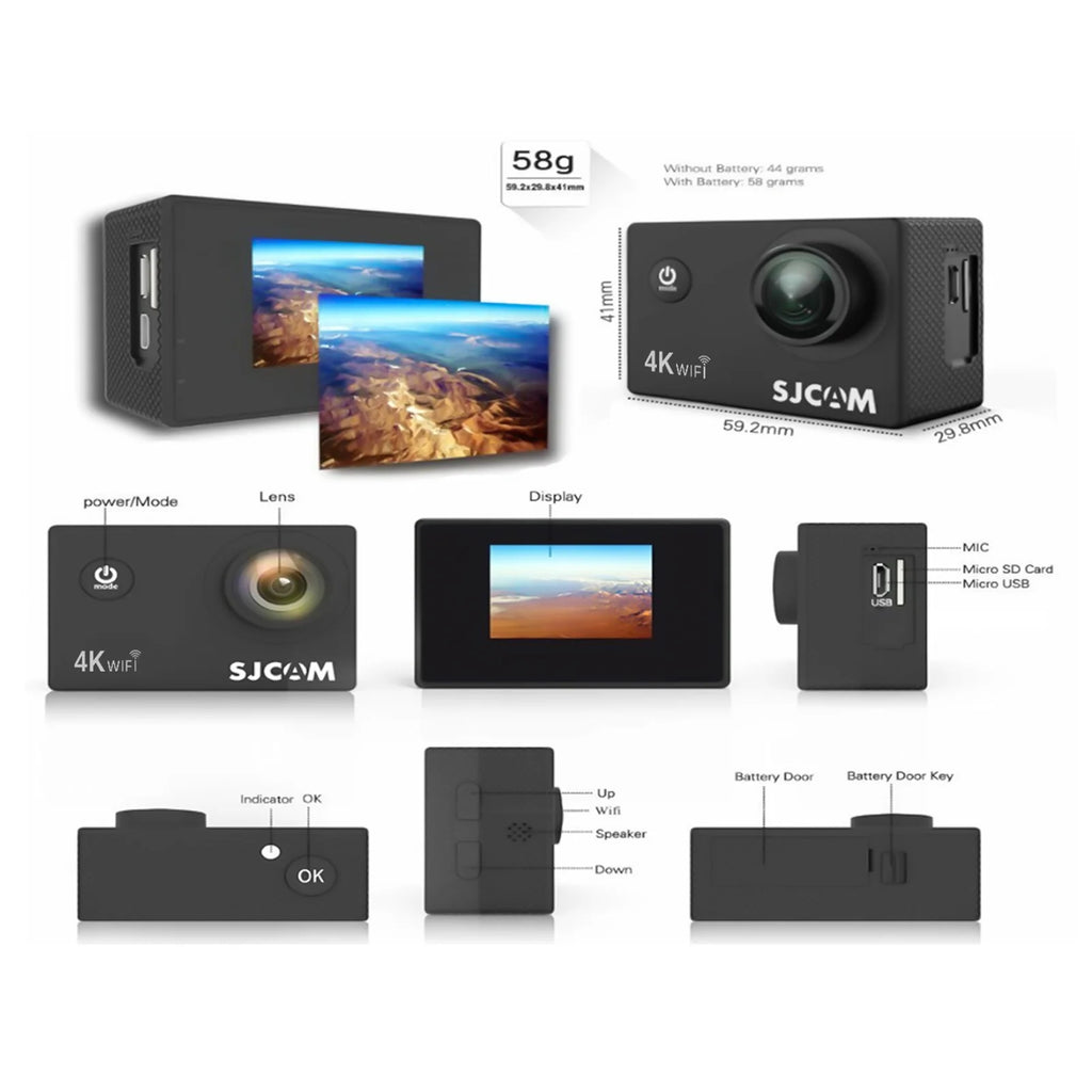 4K Sports Camera with WiFi and 2 Inch IPS Screen O370