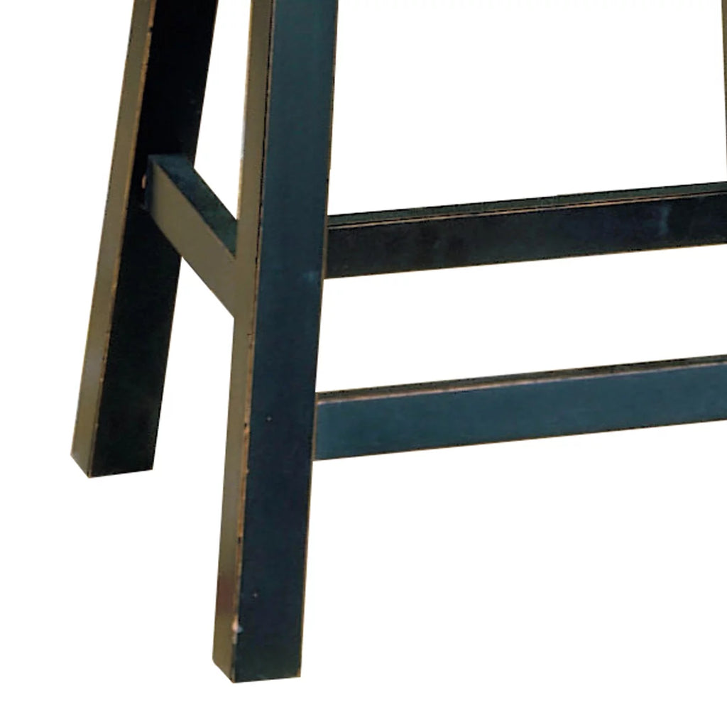 Black Set Of 2 Wooden Counter Height Stool U720