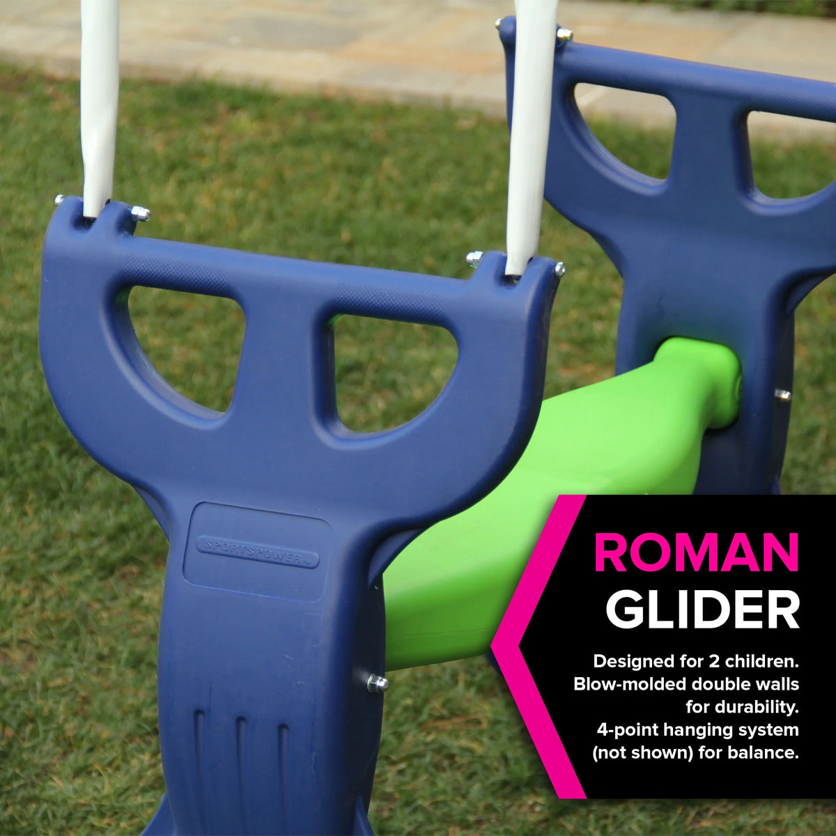 Metal Swing Set with Glider and Slide P740729