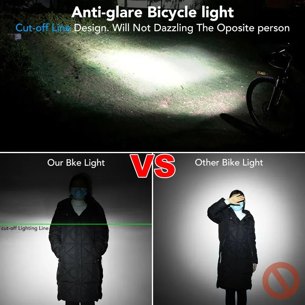 Waterproof 10000mAh 6000Lumen Bicycle Light J2736