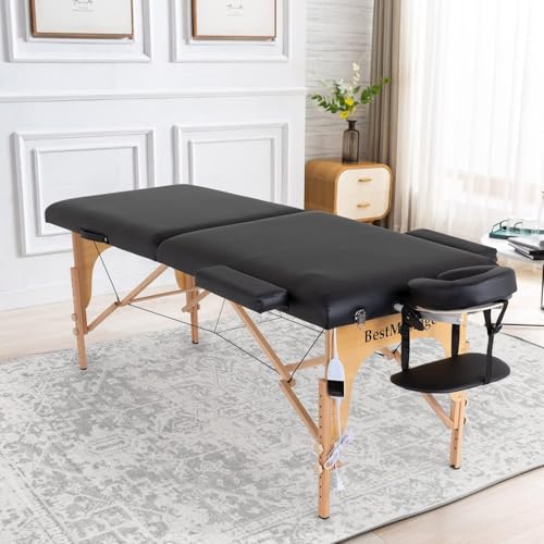 Portable Height Adjustable Massage Table with Carrying Bag S185923