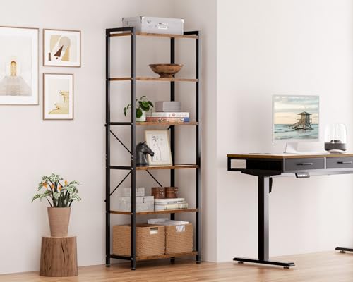 6 Tier Wood Bookcase B518741