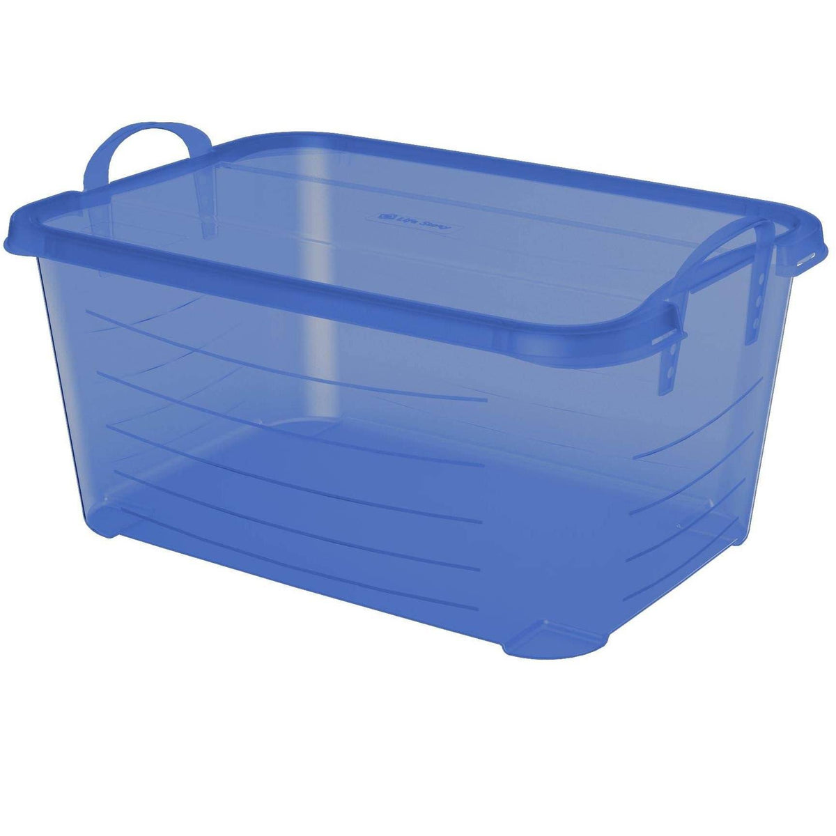 Blue Stackable Storage Box 55 Quart 6 Pack D7342