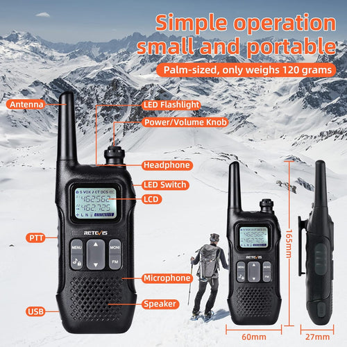 4 Pack Rechargeable Two Way Radio Walkie Talkies N79406