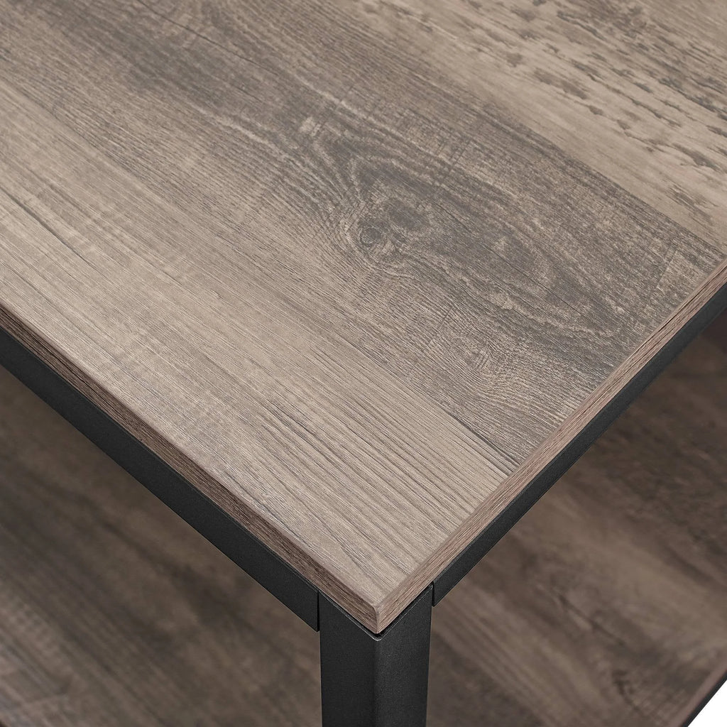 Industrial Metal and Wood Hall Tree Gray Wash W3427