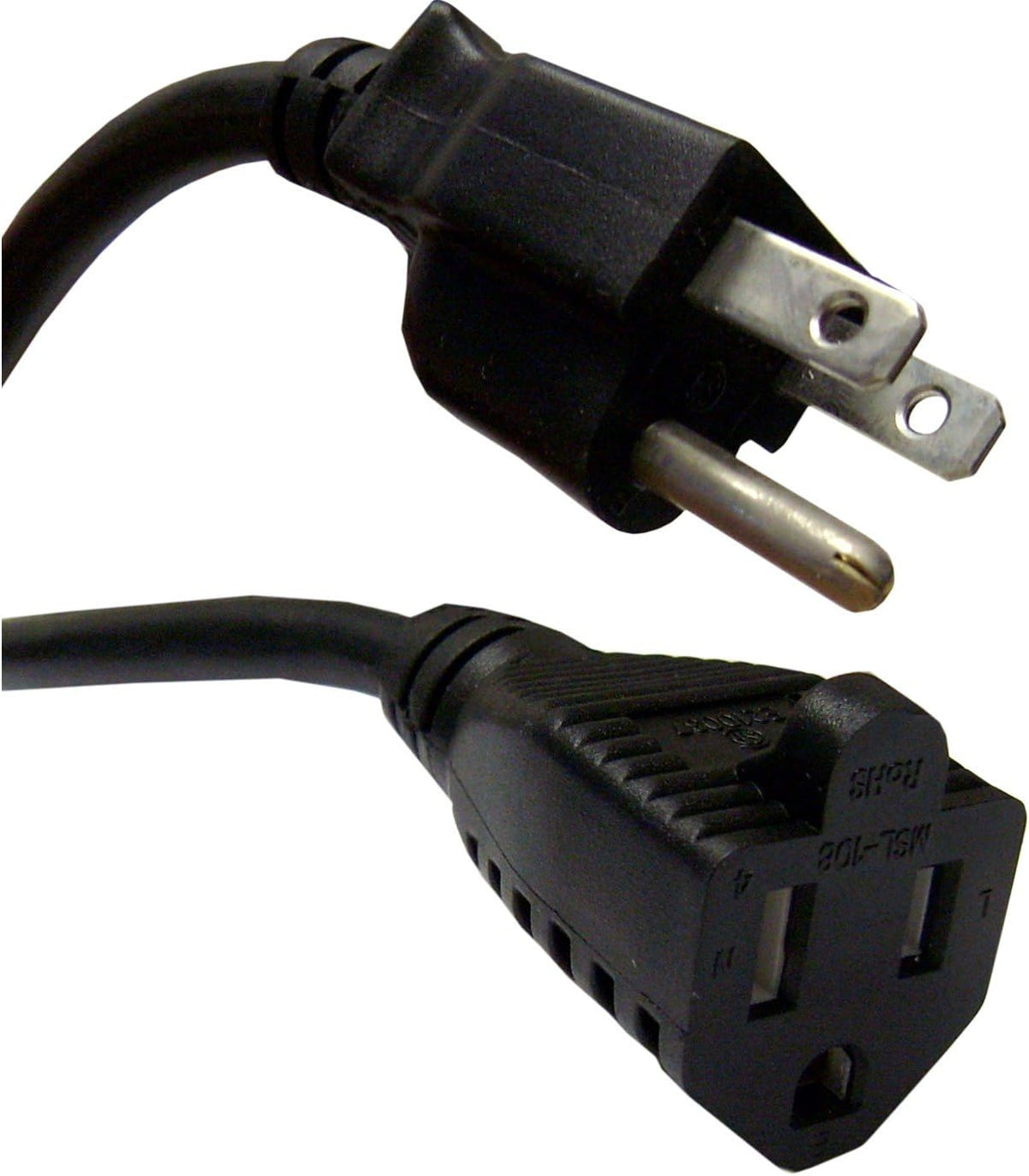 75 ft 12 Gauge Black ETL Listed Indoor Outdoor AC Power Extension Cord 12 AWG 3 Prong 125 Volts 15 Amps Z968223