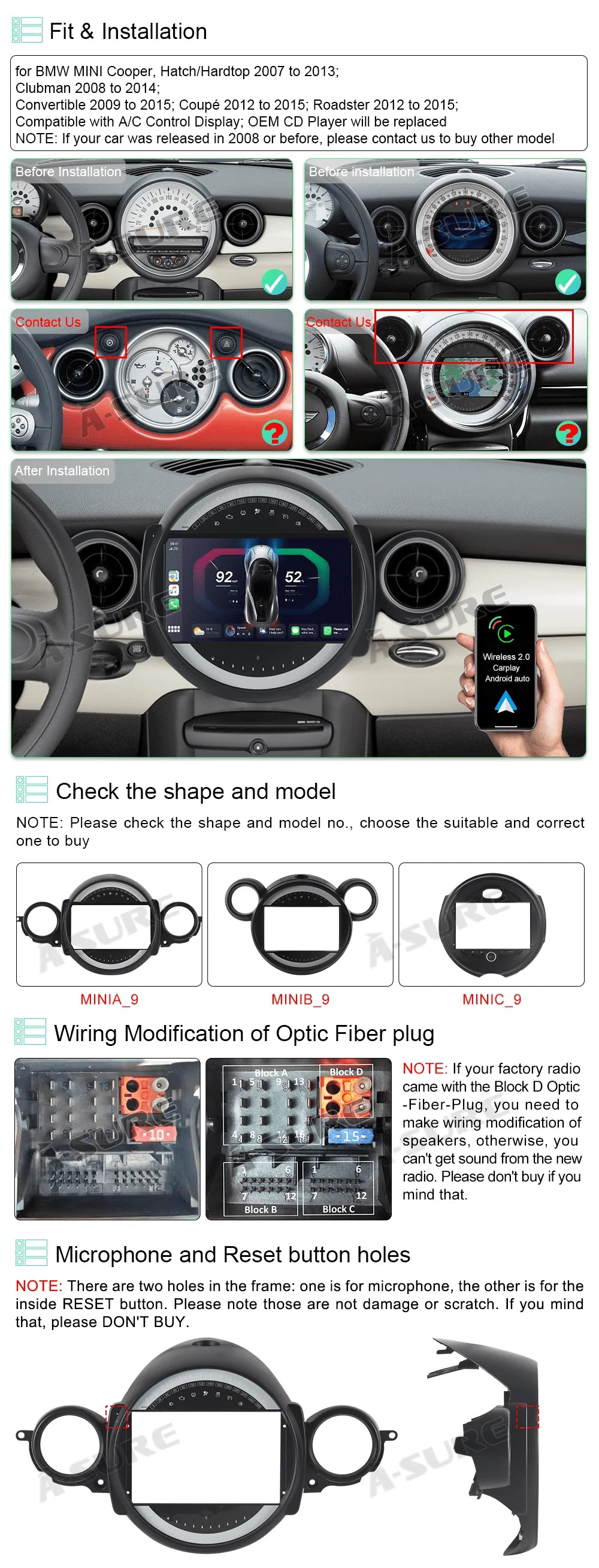 2+32GB Android 11 Car Stereo Radio U161148