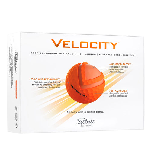 2022 Velocity Golf Balls, 12 Pack, White K5023
