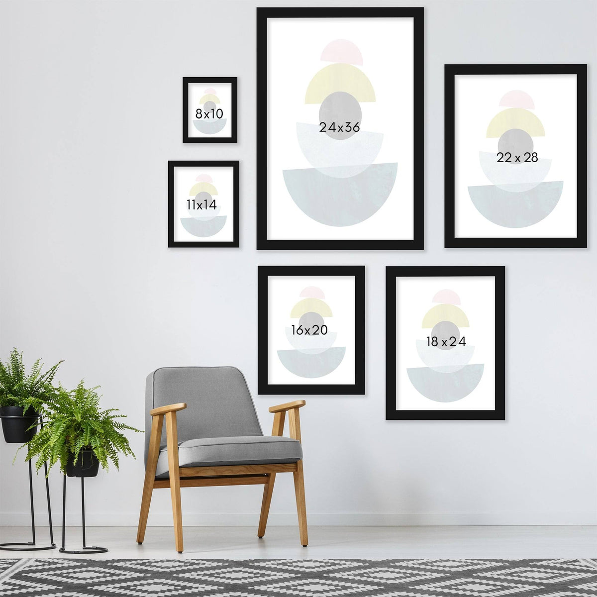 Black Framed Print Set C66815
