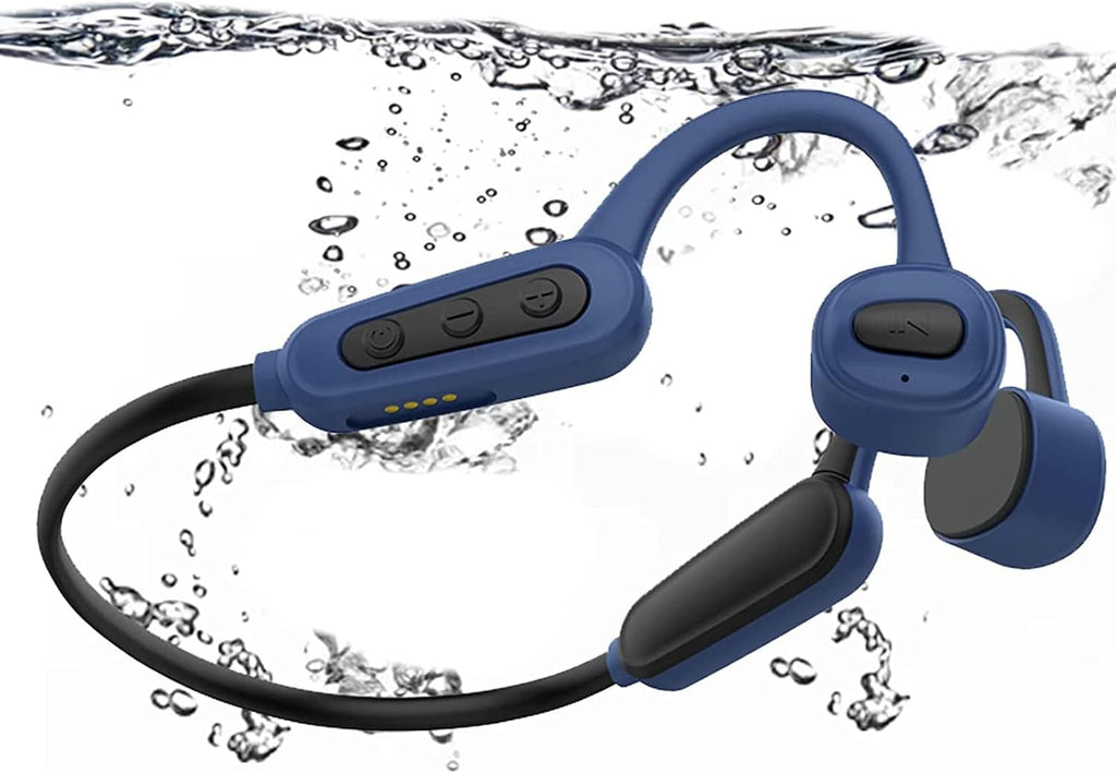 IPX8 Waterproof Bone Conduction Open Ear Headphones with 16G Memory Grey P128611