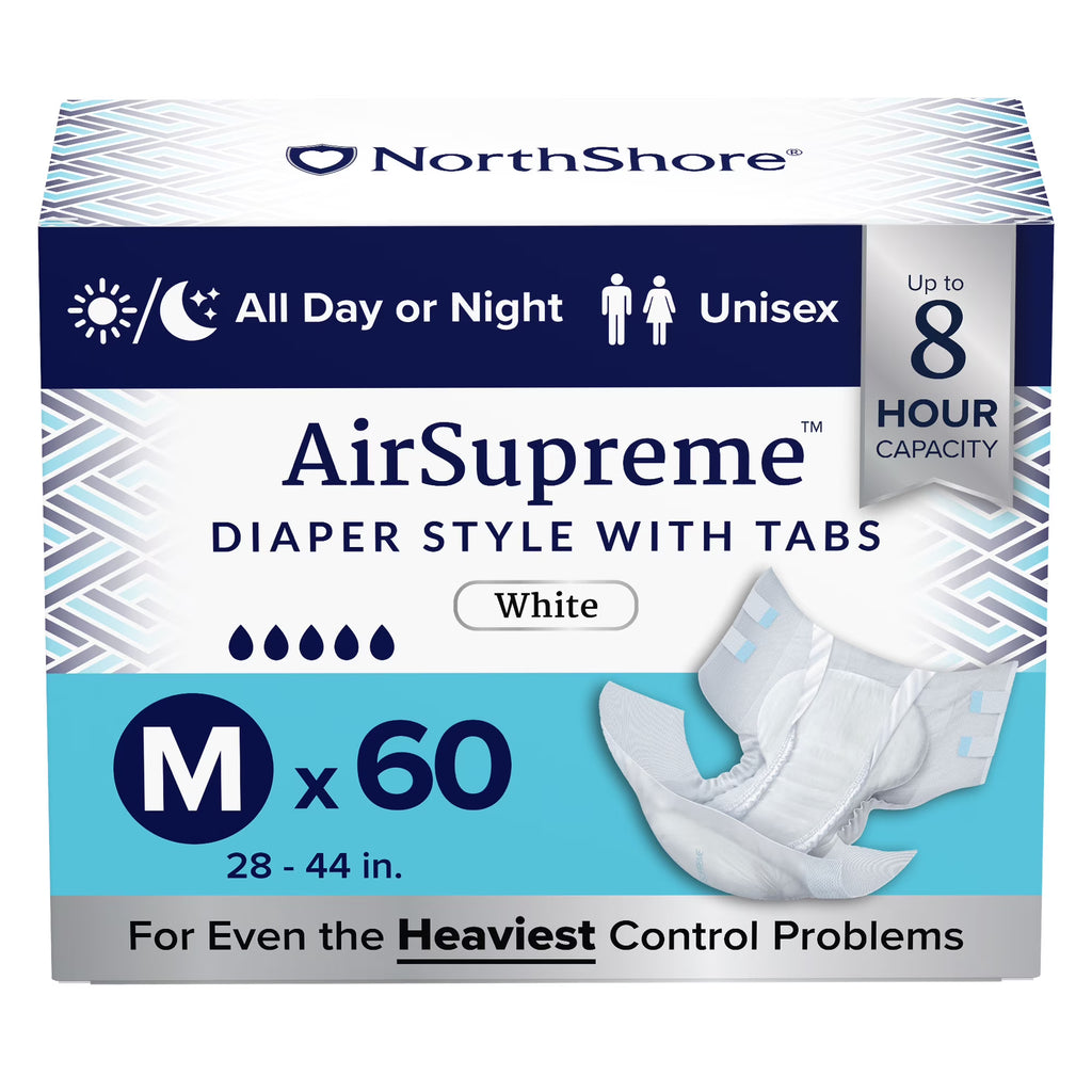 AirSupreme Tab-Style Briefs, Medium, Case/60 N743466
