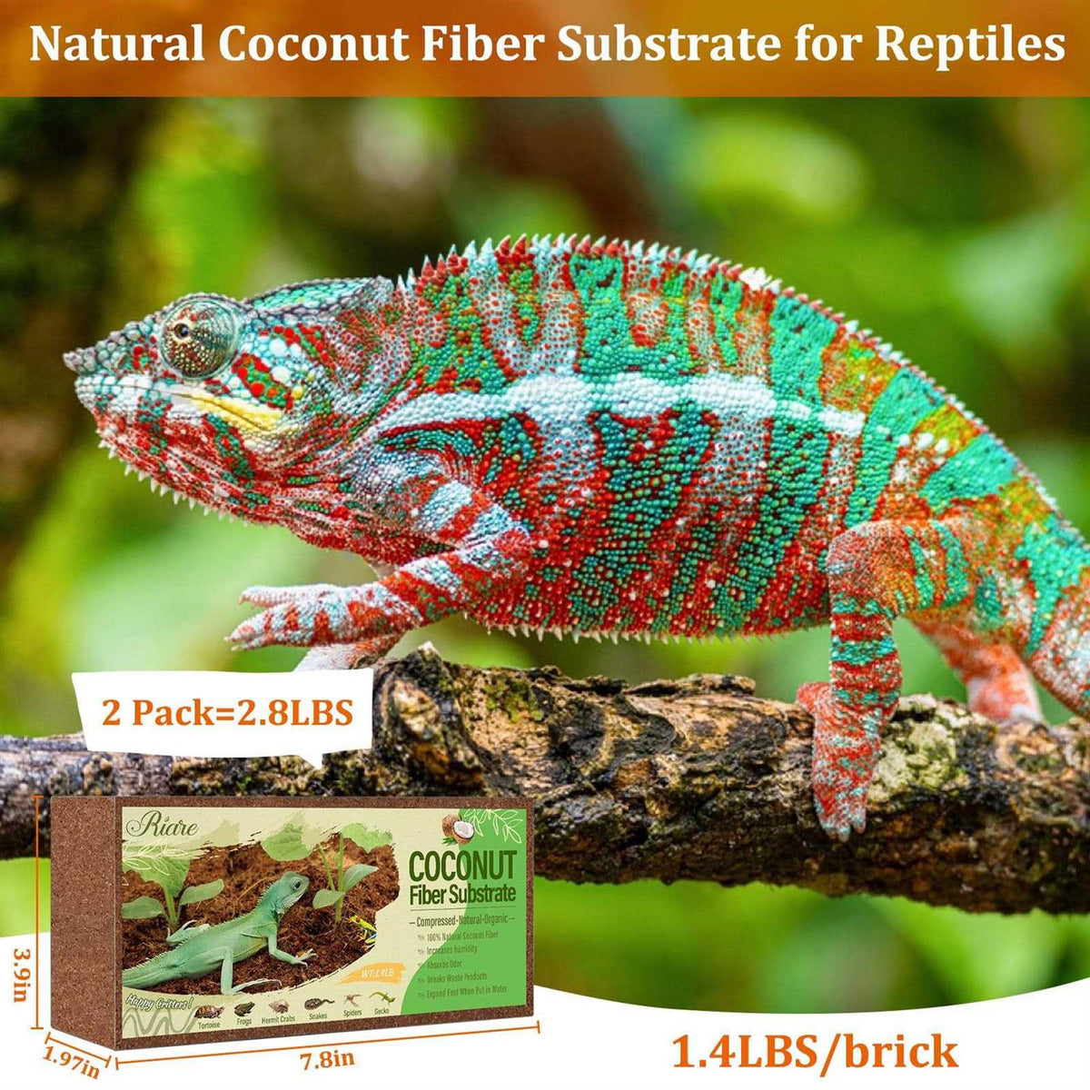 Natural Coconut Fiber Reptile Terrarium Bedding P67028