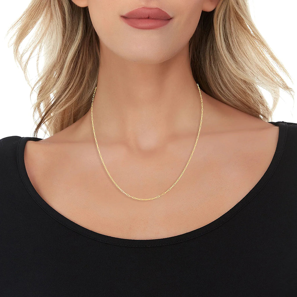 Adjustable Paperclip Link Chain Necklace O760606