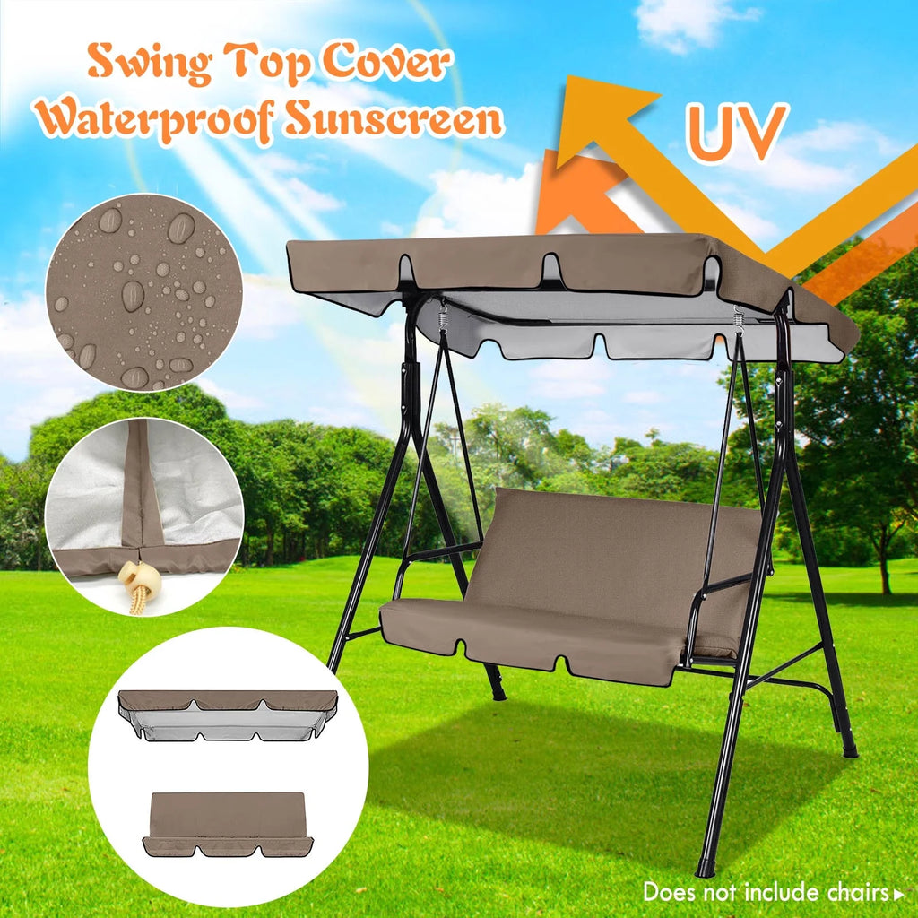 Outdoor Courtyard Swing Ceiling Cover Awning Rain Cover Replacement Cloth D9733