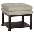 Platinum Tufted Square Ottoman with Storage T498025