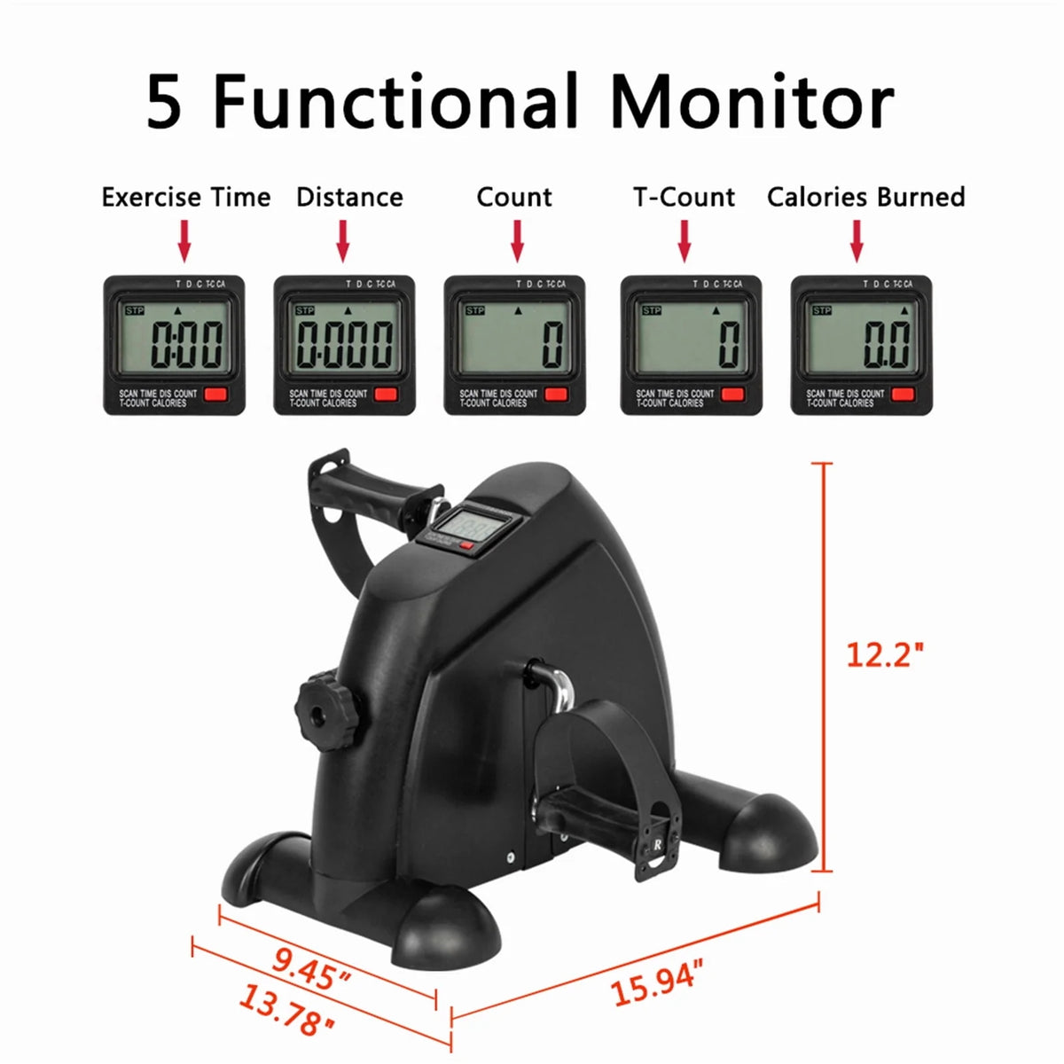 Mini Exercise Bike with LCD Screen J7762