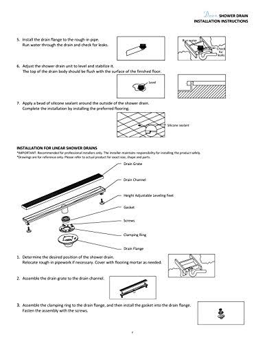 Linear Shower Drain 36x22L K67393