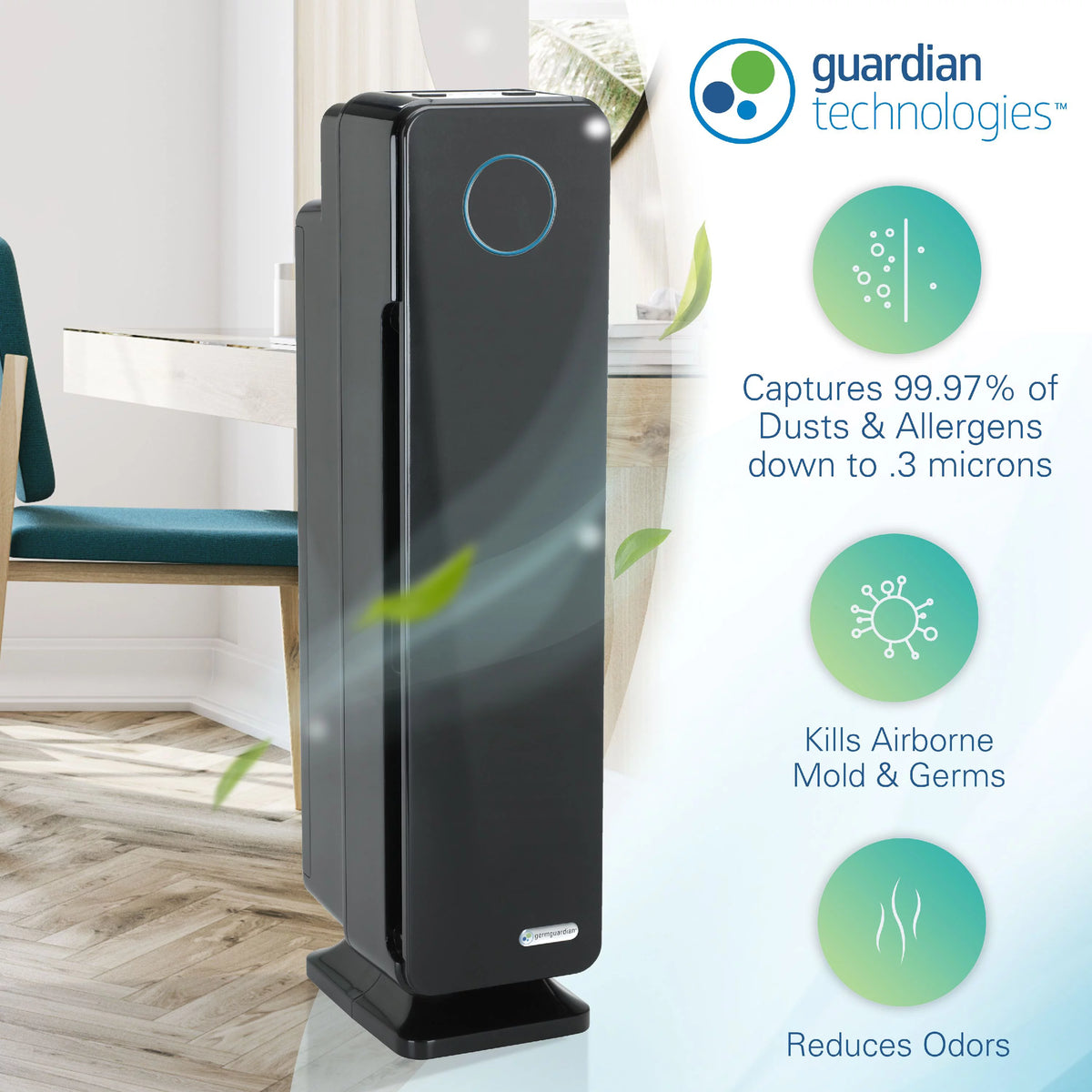 Black HEPA Air Purifier H3889