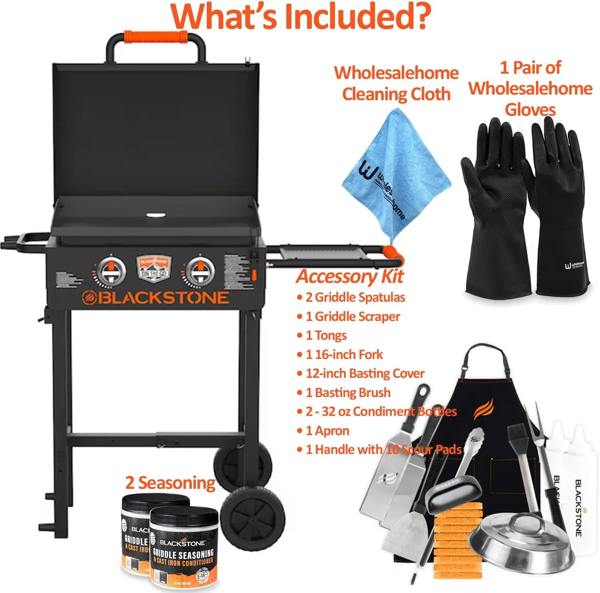 22 inch Propane Flat Top Gas Grill with Hood and Stand J92693
