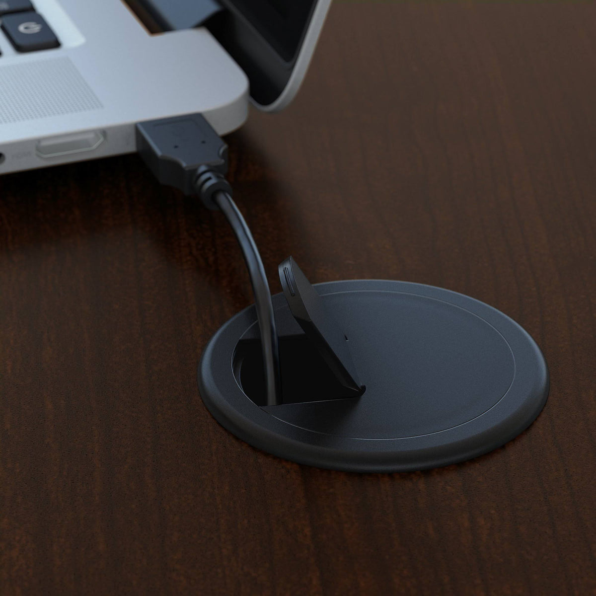 Mocha Cherry Office Desk with Mobile File Cabinet Z918