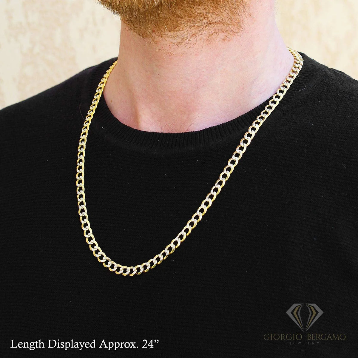 Yellow Gold Plated Cuban Chain Necklace N104480