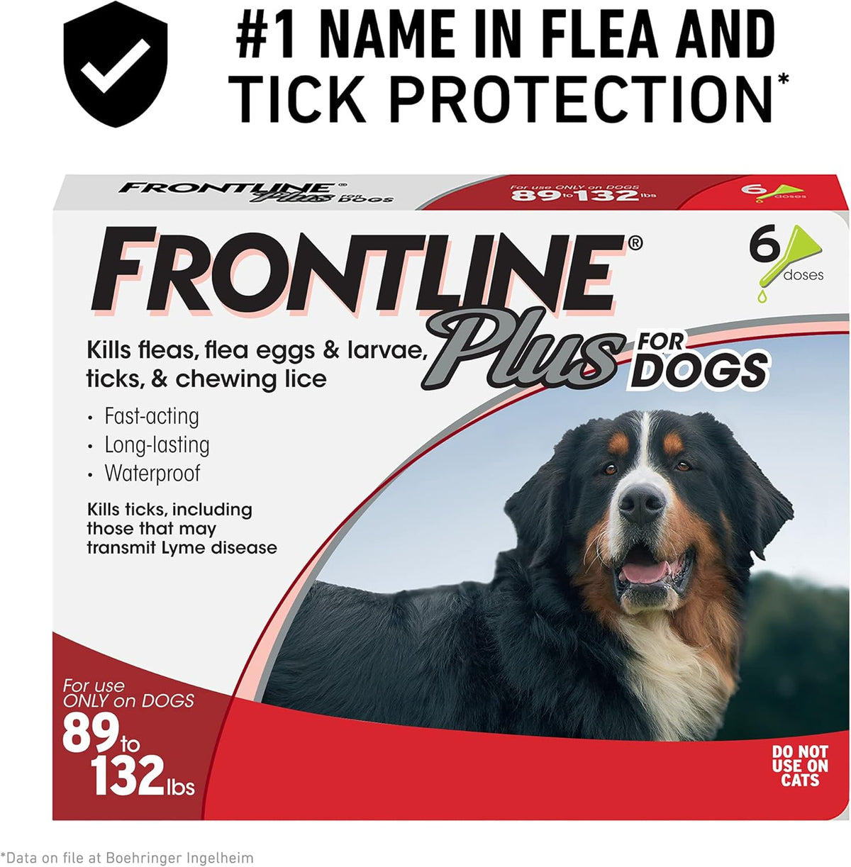 Flea and Tick Treatment for Dogs, 6 Doses, Pack of 2 H3281
