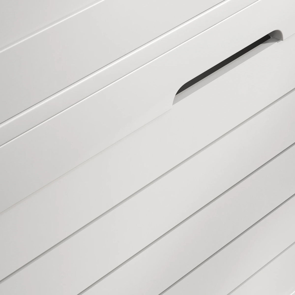 Narrow White Shoe Storage Cabinet with 3 Flip Drawers Z856
