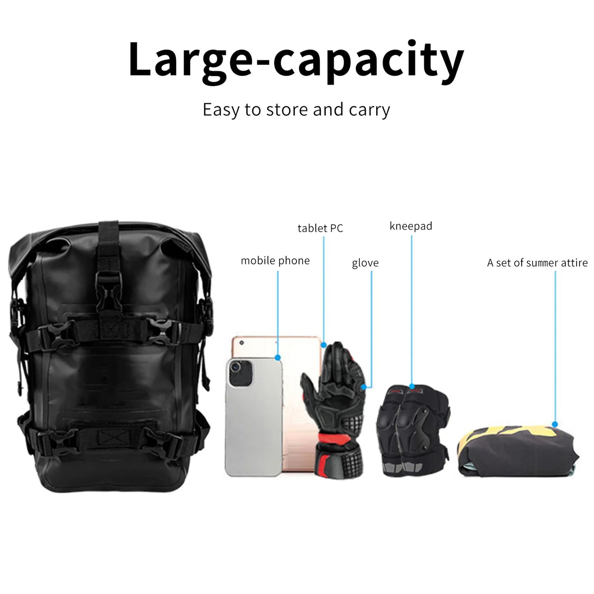 Motorcycle Bag, Waterproof 8L Frame Motorbike Side M256058