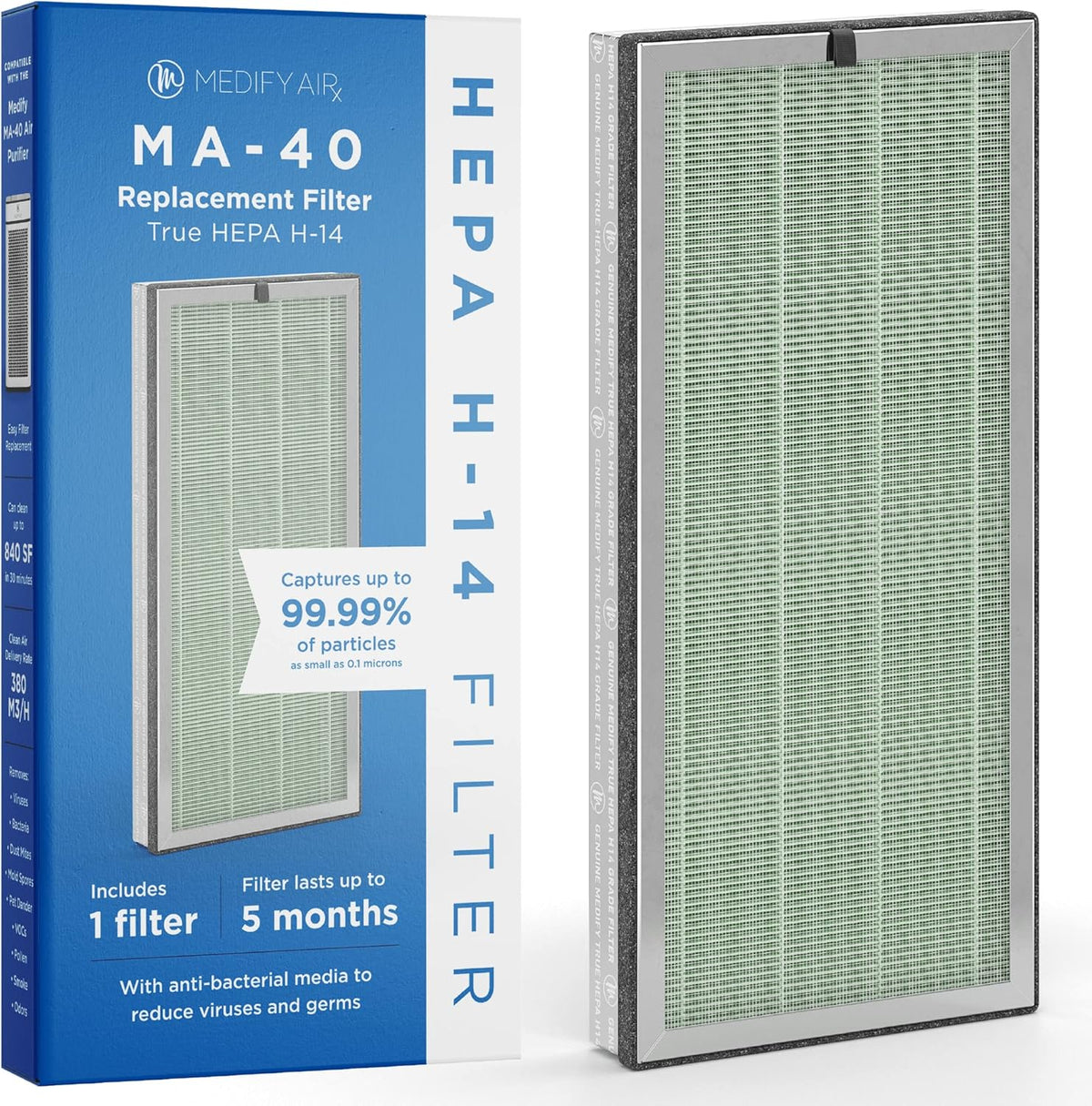 Replacement Filter 3 in 1 H13 HEPA Activated Carbon 1-Pack Pack of 2 X486