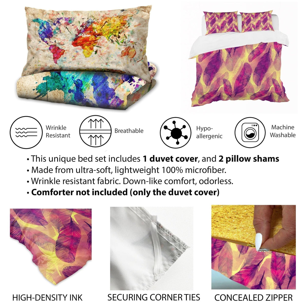 Geometric Bedding Set - Twin Duvet Cover and Sham T3337