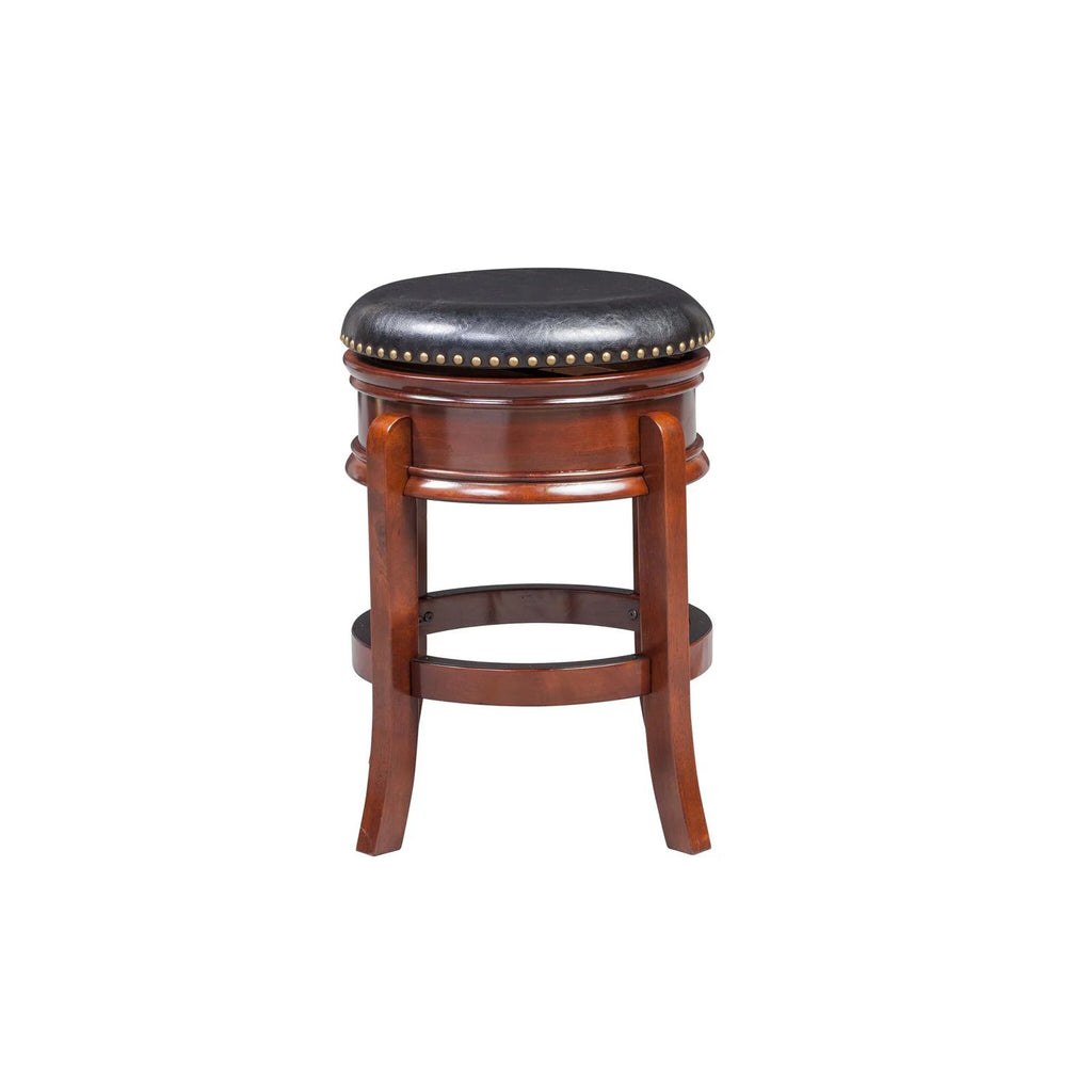 Cappuccino Backless Swivel Wood Counter Stool O166