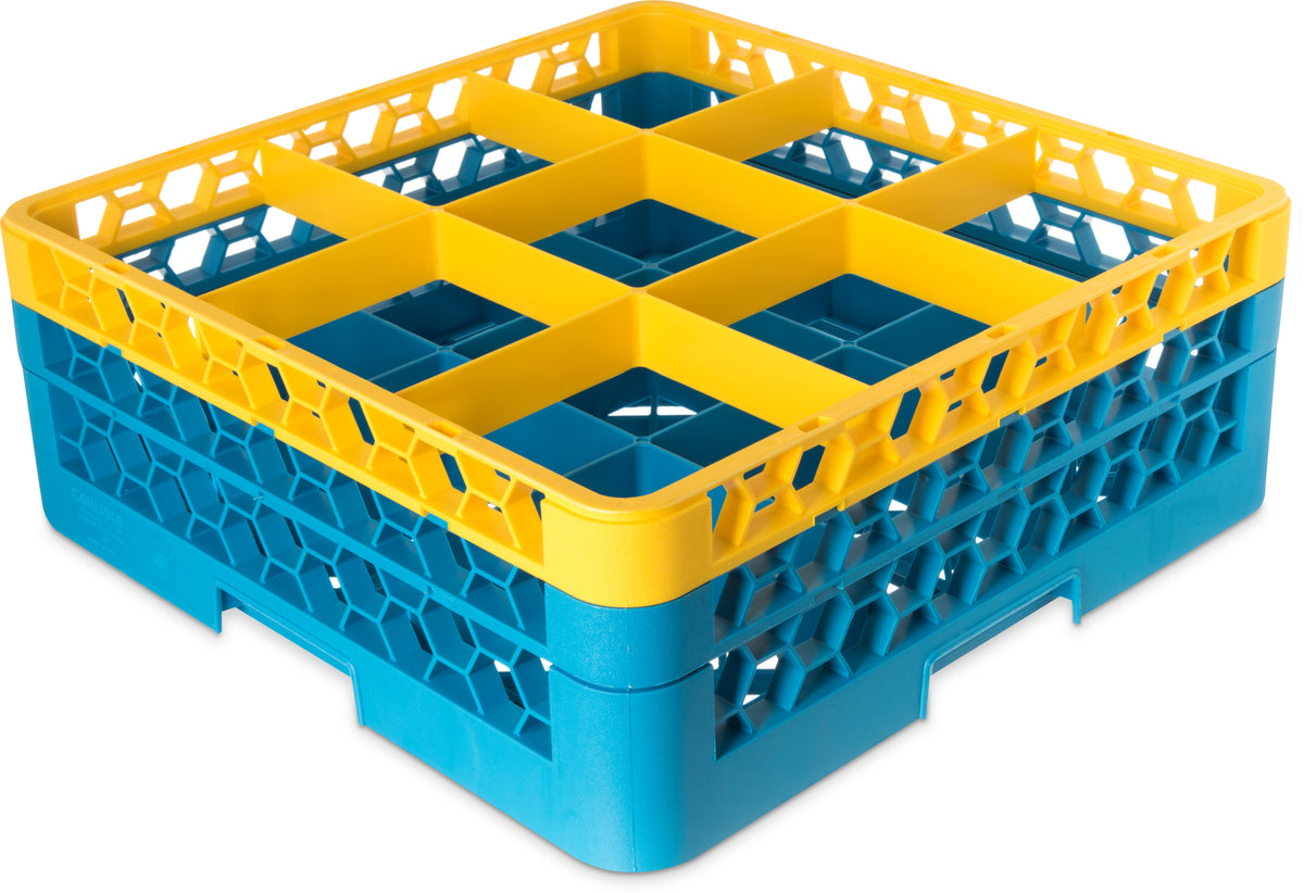9-Compartment Divided Glass Rack with 2 Extenders N52902