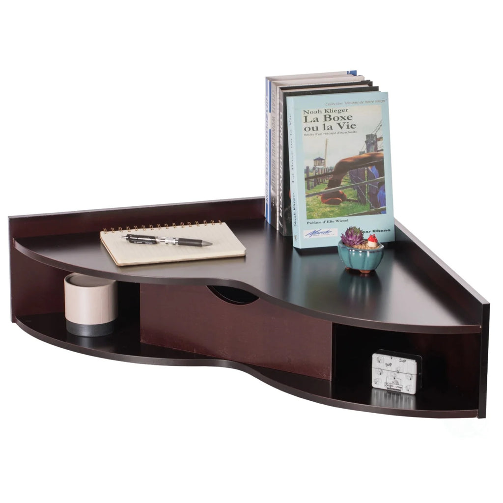 Heart Shaped Corner Desk with Drawer and Two Shelves C7581