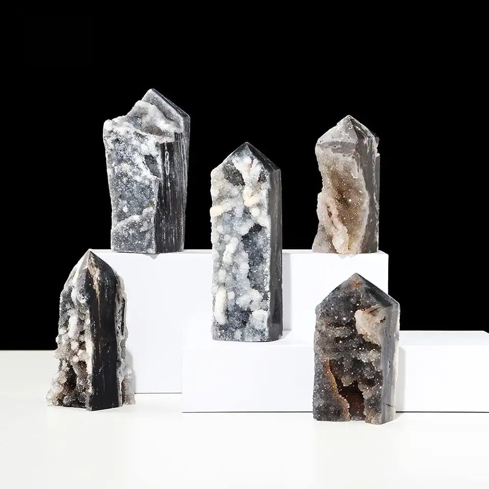 Sphalerite Point Tower Natural Quartz Crystal Column M1295
