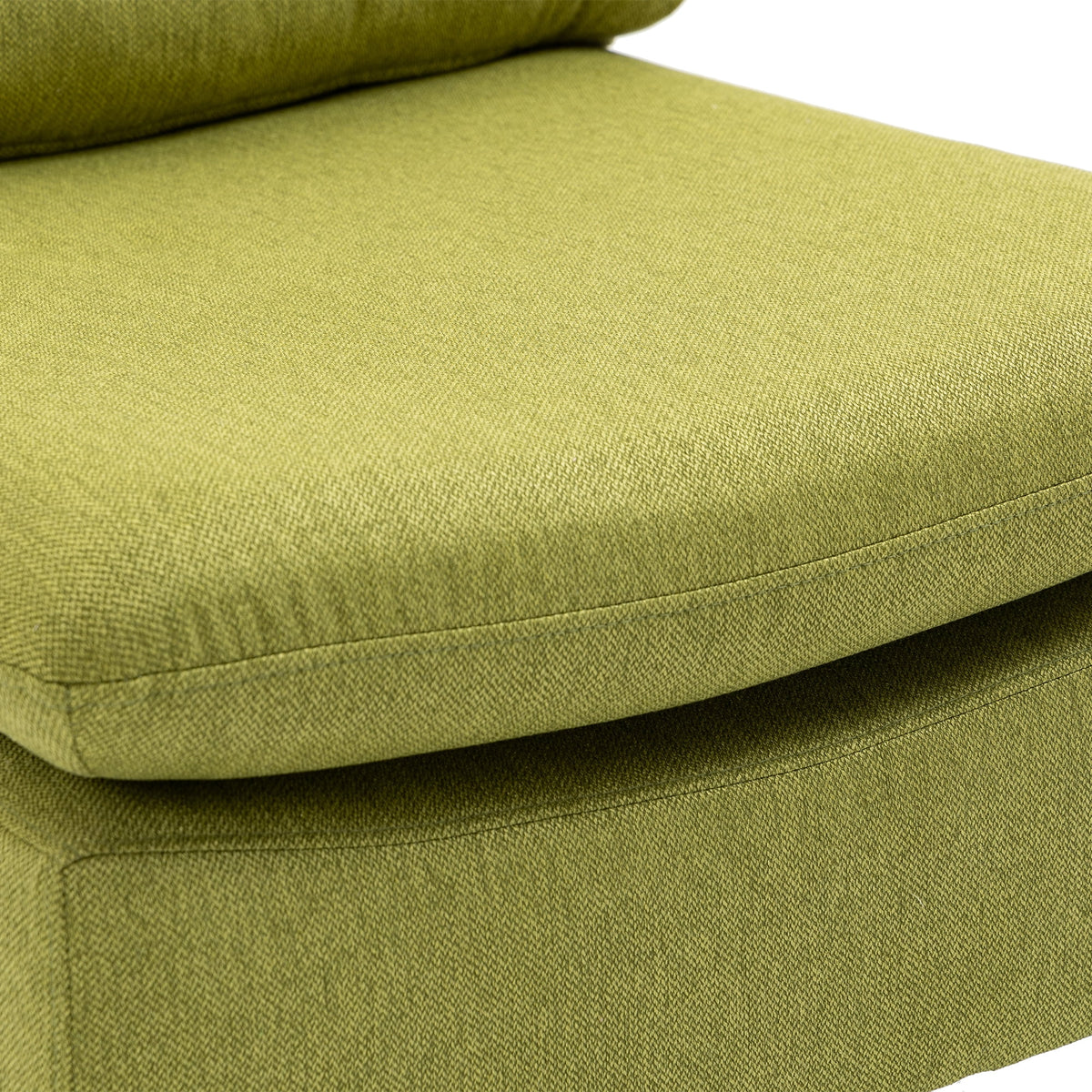 Olive Velvet Oversized Armless Chair R565