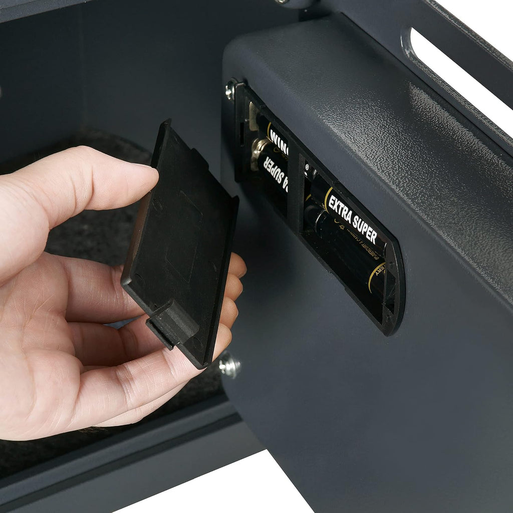 Black Digital Safe Compact Steel Money Security Box with Keypad K289766