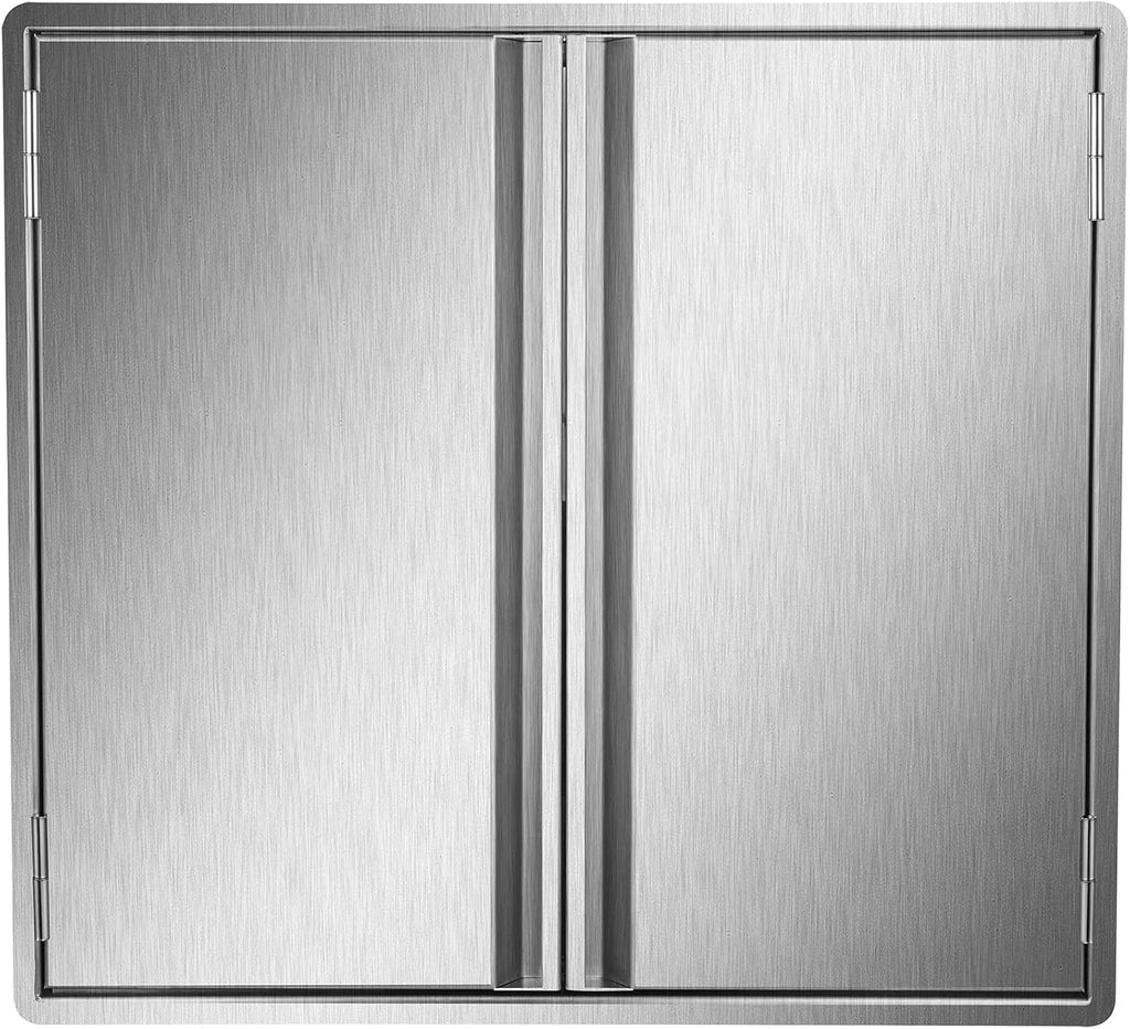 Stainless Steel Double Wall Outdoor Kitchen BBQ Access Door 33W x 23H Inch A3242