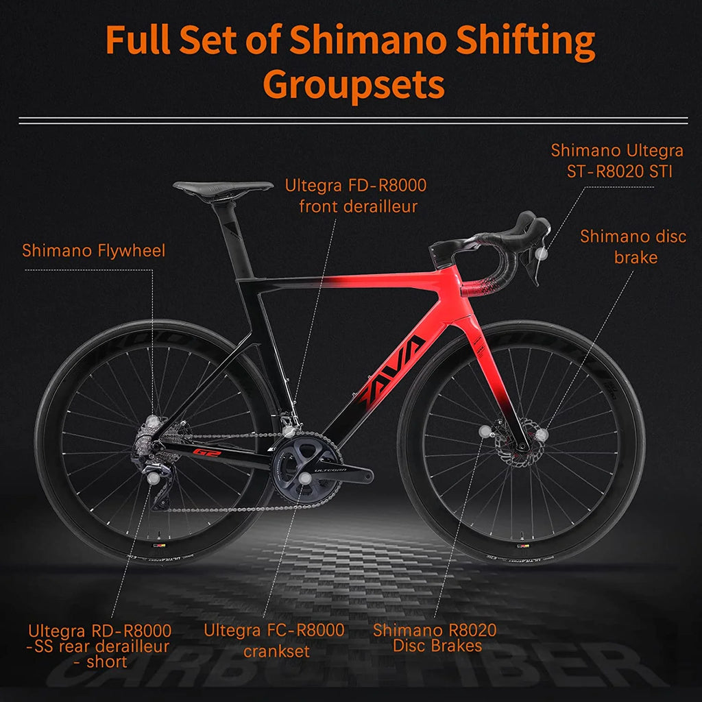 Carbon Fiber Road Bike with Hydraulic Disc Brakes D31175