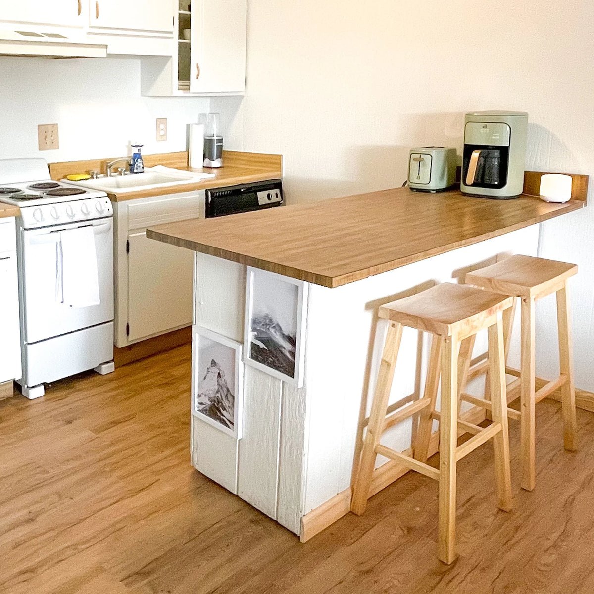 Natural 29In Wood Kitchen Counter Stools 5 Pack U5258