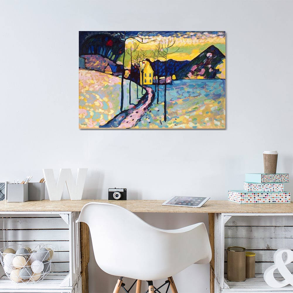 Winter Landscape Print on Canvas Art T7846