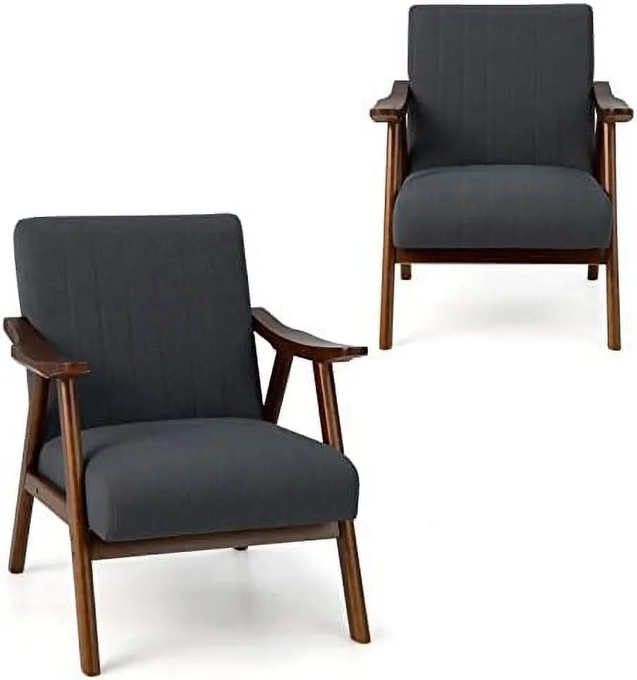 Mid-Century Modern Upholstered Accent Chair with Arms R680