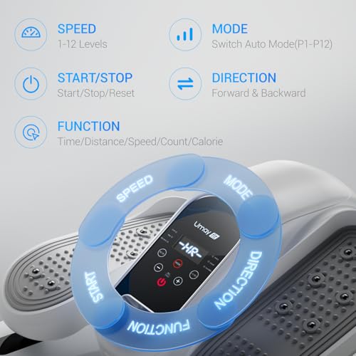 Under Desk Elliptical Machine, Quiet Portable Electric Seated Exercise Machine with Remote, 12 Speeds S1143