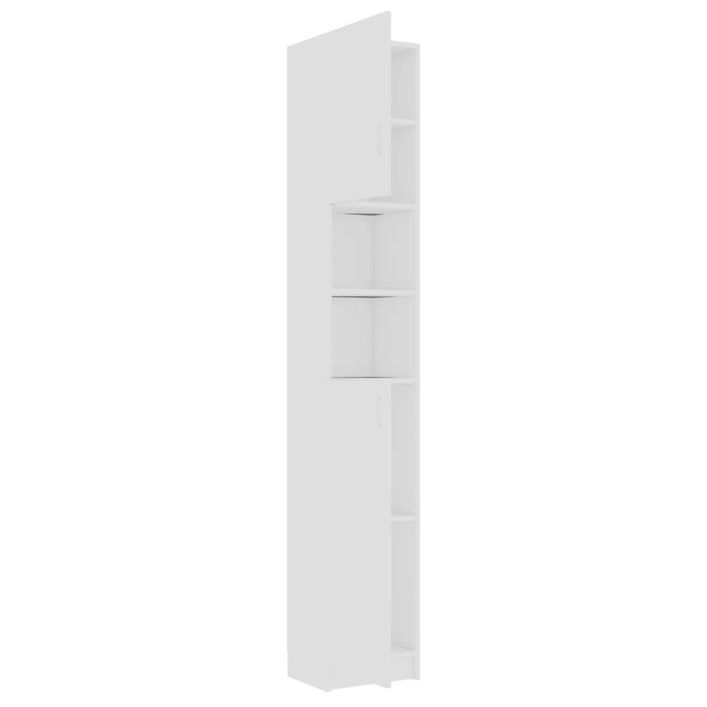 White and Sonoma Oak Bathroom Cabinet Chipboard M70944