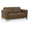 Brown Leather Love Seat W79737