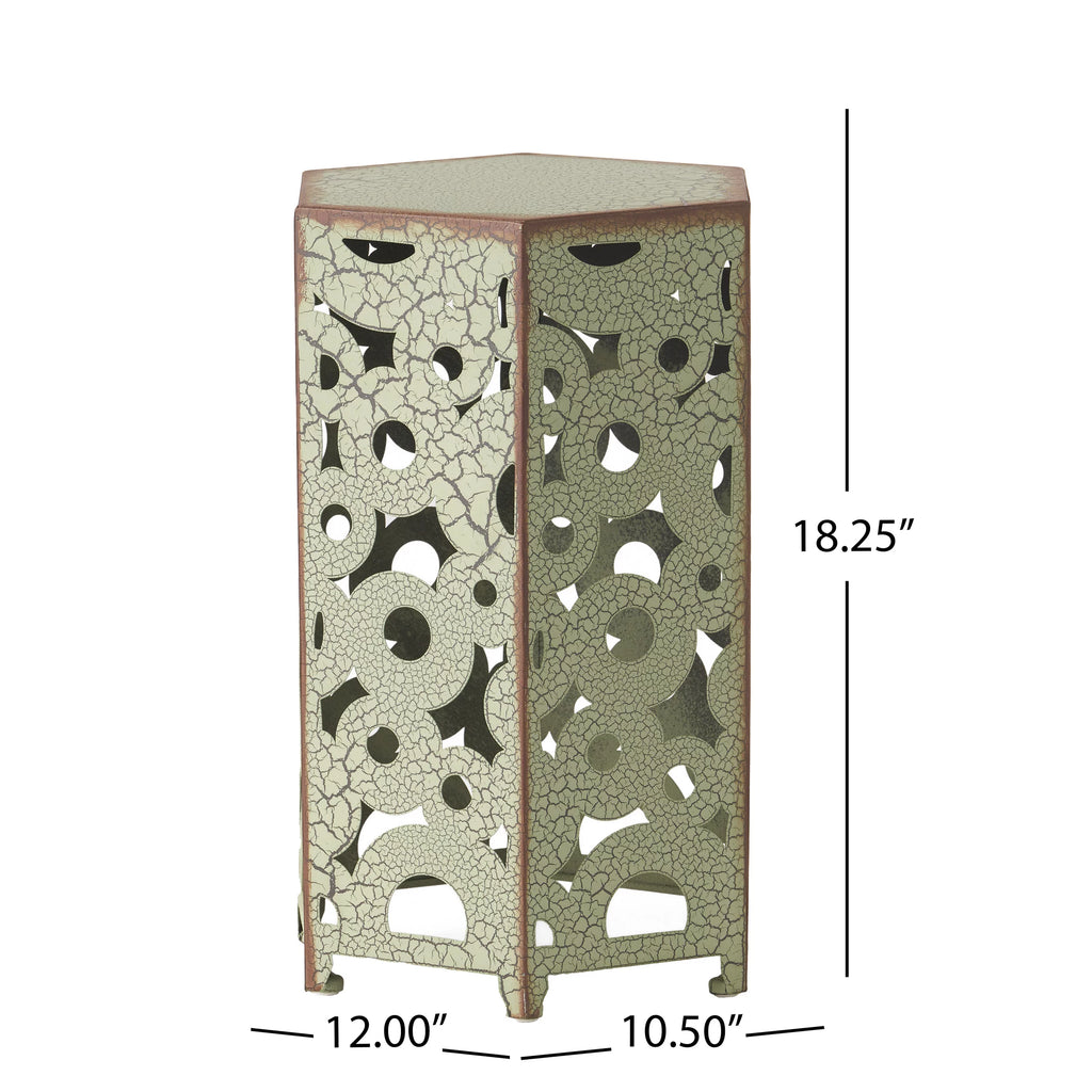 Set of 2 Antique Green Outdoor Accent Tables B7529