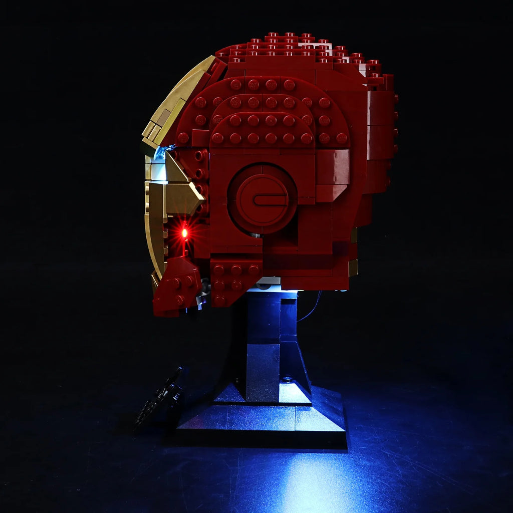 LED Lighting Set for Iron Man Helmet Building Blocks Model S729139