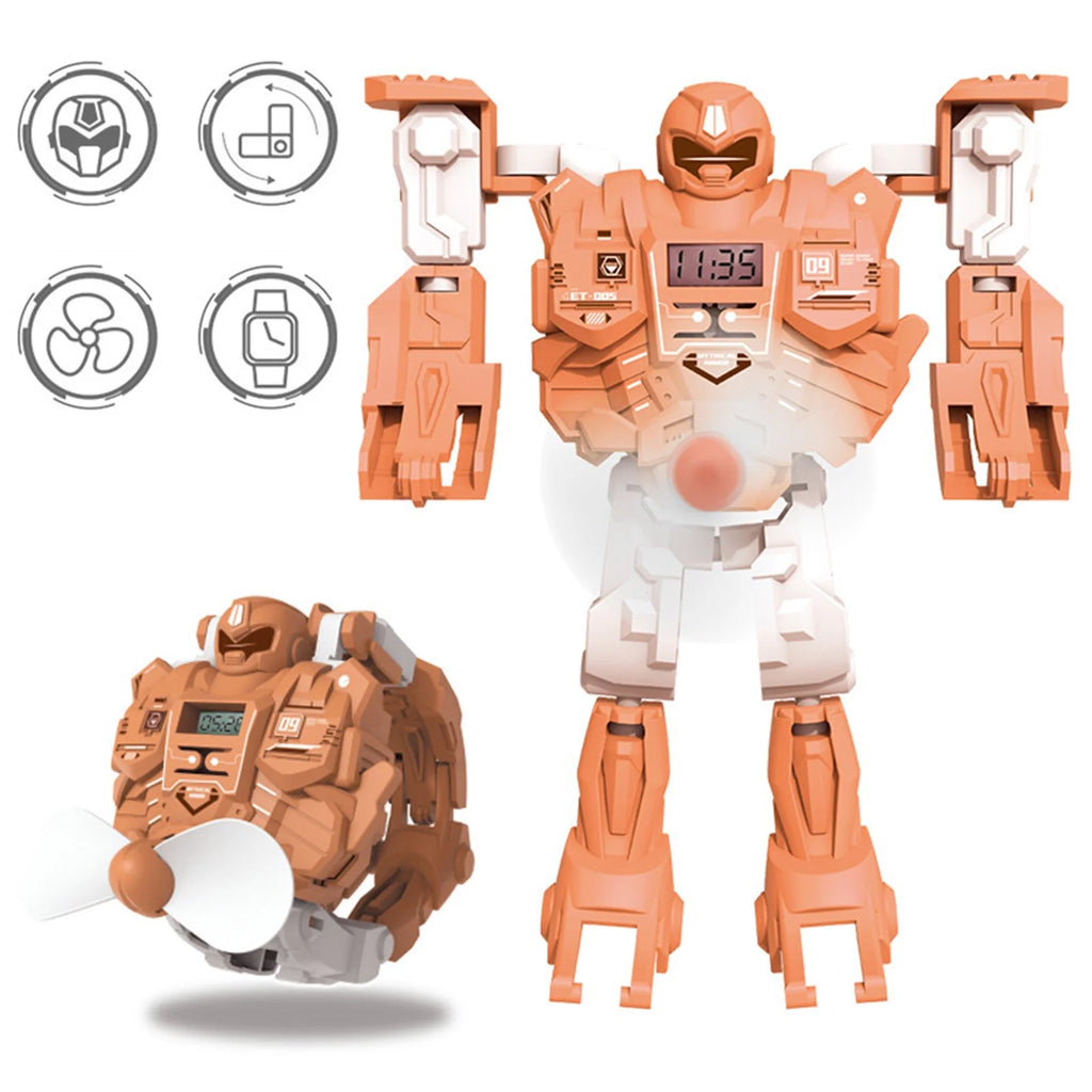 Digital Watch 3 In 1 Deformation Robot with Fan D8179