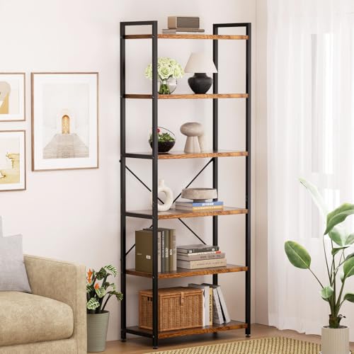 6 Tier Wood Bookcase B518741