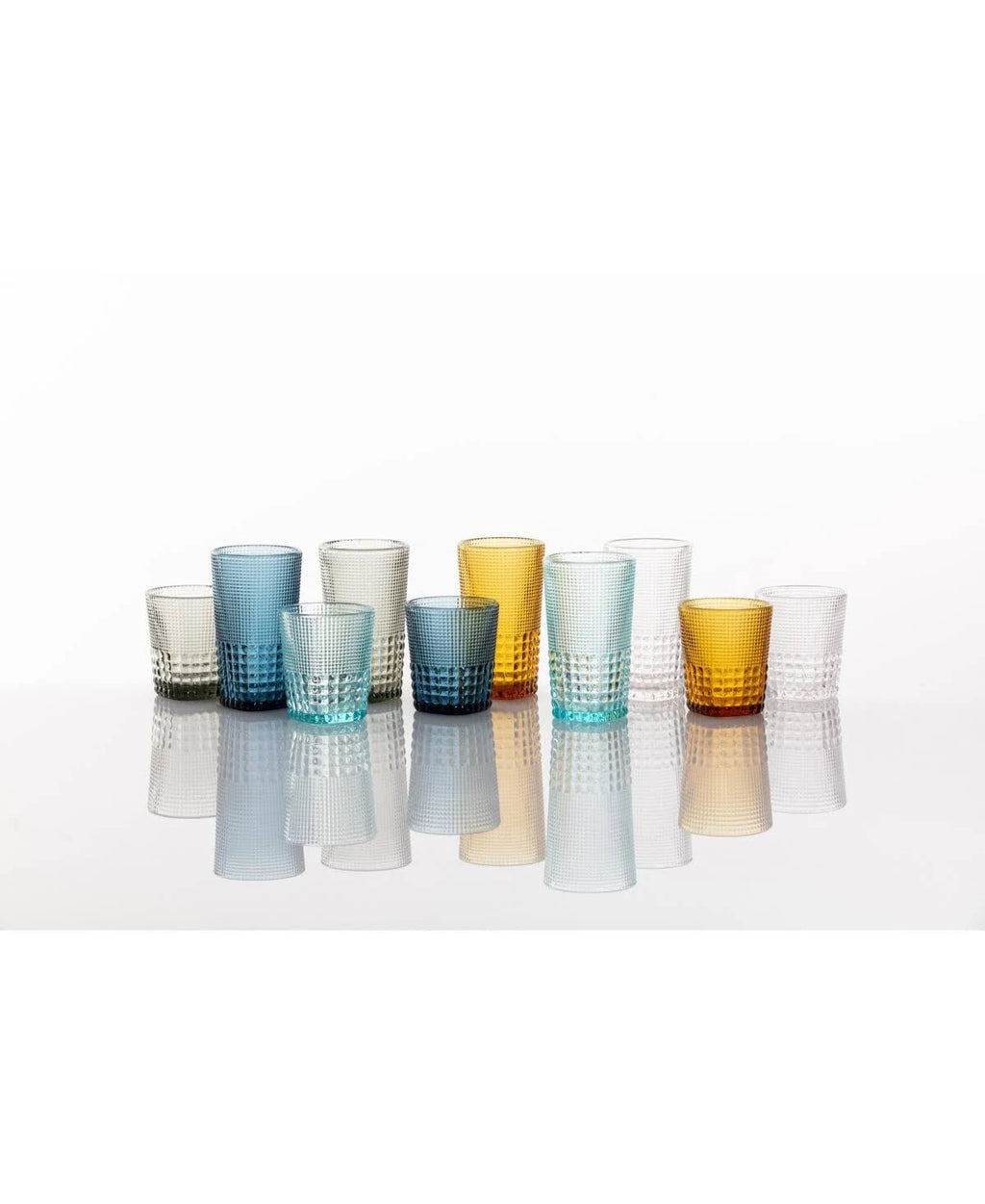 Azure Double Old Fashioned Glasses, Set of 6 I2082