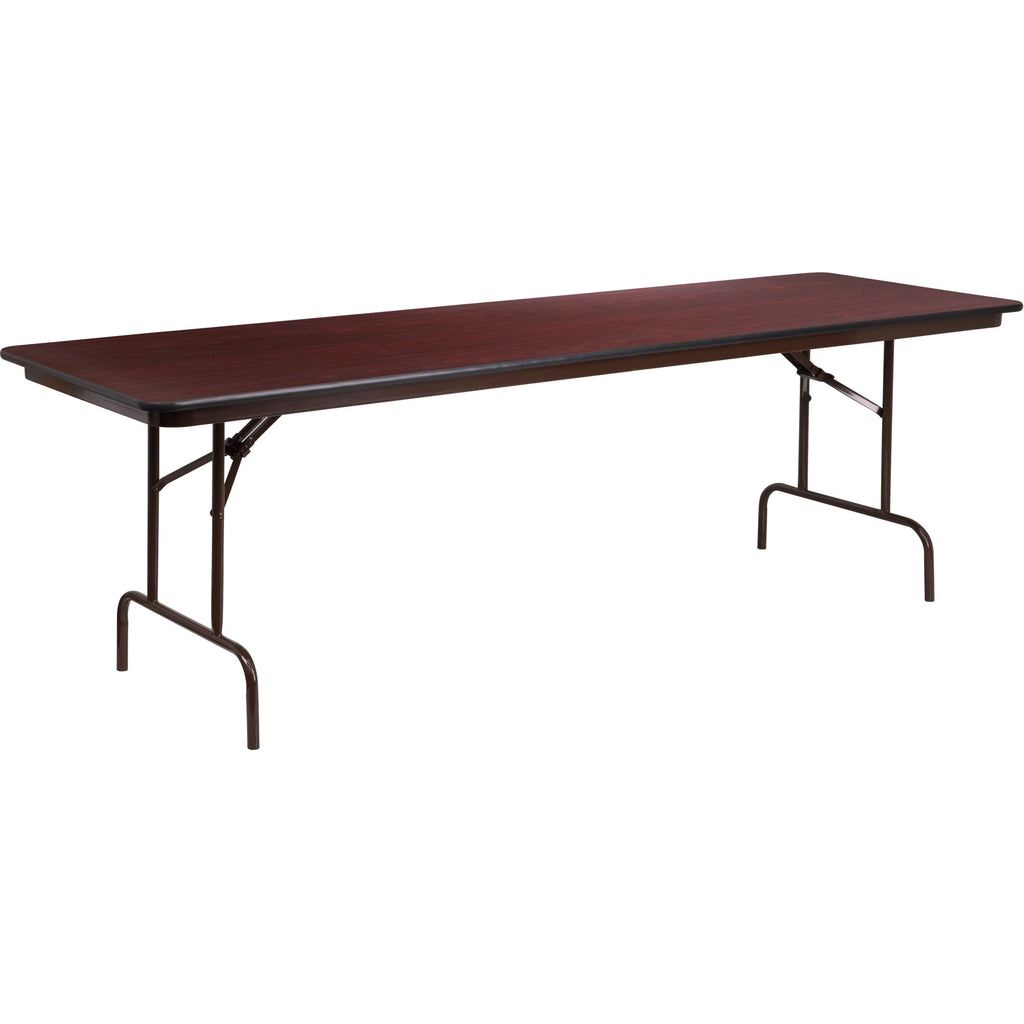 8-Foot Mahogany Melamine Laminate Folding Banquet Table M195